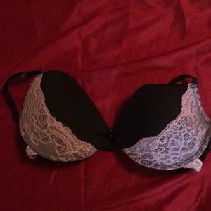Black and pink Sophie b push up bra